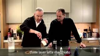 aerolatte  milk frother makes three layer caffè latte macchiato [upl. by Assiralk]