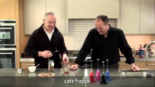 How to make a frappé coffee using an aerolatte milk frother [upl. by Atarman]