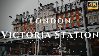 London Victoria Station Walk Through England 4K [upl. by Nyliahs]