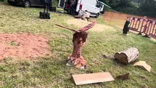 A fabulous range of wooden sculpture at Caerleon festival 2024 [upl. by Ahsiekyt]