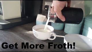 How to Get More Froth from Your Nespresso Coffee Aeroccino  Nespresso tips and help [upl. by Bryanty162]