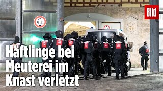 Gefängnismeuterei Polizei stürmt Knast in Thüringen  JVA Untermaßfeld [upl. by Niak699]